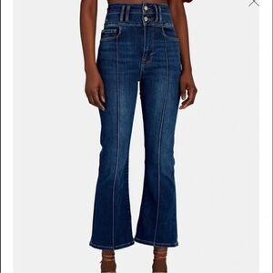 FRAME Le Catroux Seam High Waisted Crop Flare Jeans 28